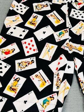 Loudmouth Black Pin Up Playing Card Print Swim Board Shorts
